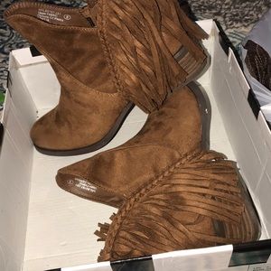 Booties with a heel. One worn twice.